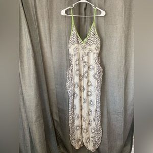 UO Out From Under Hollis Lounge Jumpsuit Sz L Sunburst Print Harem Leg  Pockets